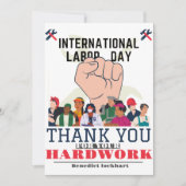 Solidarity Worker Unity Labor Day met Amerikaanse  Bedankkaart (Voorkant)