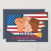 Solidarity Worker Unity Labor Day met Amerikaanse  Bedankkaart (Voorkant / Achterkant)