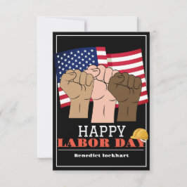 Solidarity Worker Unity Labor Day met Amerikaanse  Bedankkaart