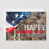 Solidarity Worker Unity Labor Day met Amerikaanse  Bedankkaart (Voorkant)