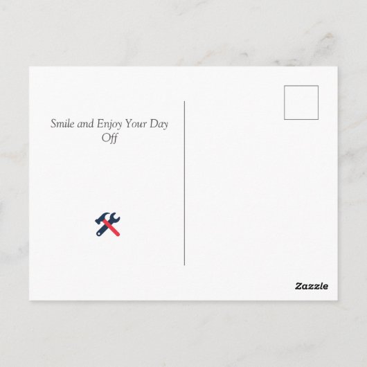 Solidarity Worker Unity Labor Day met Amerikaanse Briefkaart (Achterkant)