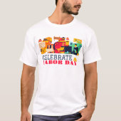 Solidarity Worker Unity Labor Day met Amerikaanse  T-shirt (Voorkant)