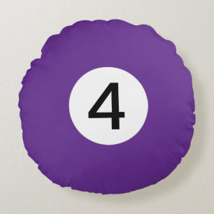 Solide biljartbal #4 - 100% bewerkbaar rond kussen