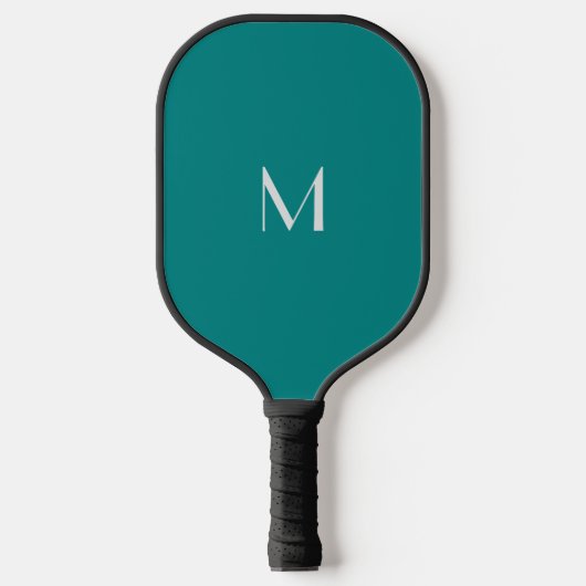 solide blauwgroen - gepersonaliseerd pickleball paddle (Voorkant)