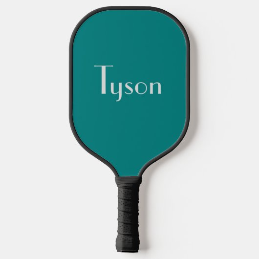 solide blauwgroen - gepersonaliseerd pickleball paddle (Achterkant)