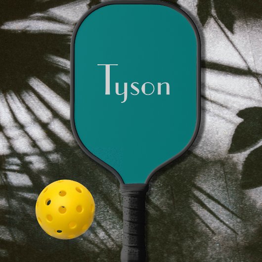solide blauwgroen - gepersonaliseerd pickleball paddle