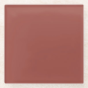 Solide Cognac Kleur Minimalistische Plain Modern Glazen Onderzetter