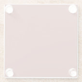 Solide Cognac Kleur Minimalistische Plain Modern Glazen Onderzetter (Achterkant)
