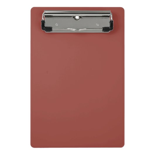 Solide Cognac Kleur Minimalistische Plain Modern Mini Klembord (Voorkant)