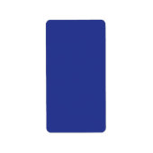 Solide Deep Blue achtergrond | Vet minimalistisch Etiket (Voorkant)