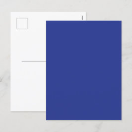 Solide Deep Blue achtergrond | Vet minimalistisch  Feestdagenkaart