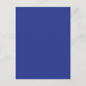 Solide Deep Blue achtergrond | Vet minimalistisch  Feestdagenkaart (Voorkant)