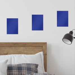 Solide Deep Blue achtergrond | Vet minimalistisch  Muurkunst Sets