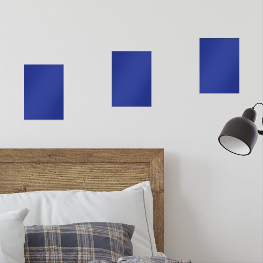 Solide Deep Blue achtergrond | Vet minimalistisch  Muurkunst Sets (Slaapkamer)