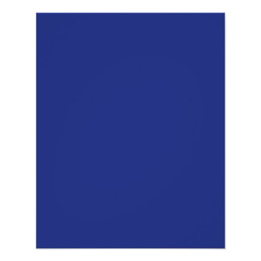 Solide Deep Blue achtergrond | Vet minimalistisch  Perfect Poster (Voorkant)