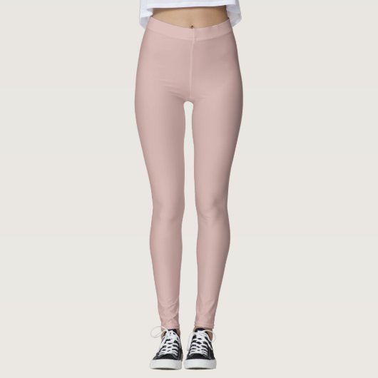 Solide "Dusty Blush" Leggings (Voorkant)
