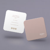 Solide "Dusty Blush" Vierkante Visitekaartje