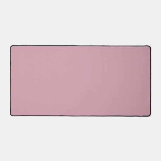 Solide, effen roze kwarts blush desk mat (Voorkant)