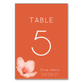 Solide gedurfde Bright sinaasappel moderne bruilof Kaart (Voorkant)