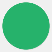 Solide groene achtergrond ronde sticker (Voorkant)