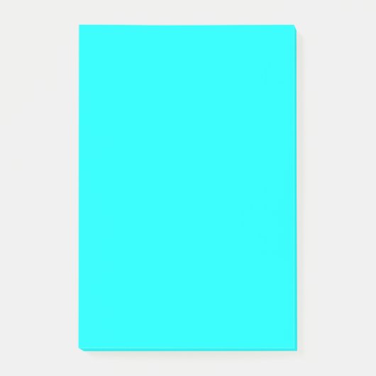Solide, hedendaagse kleuren, helder cyaan Aqua Post-it® Notes (Voorkant)
