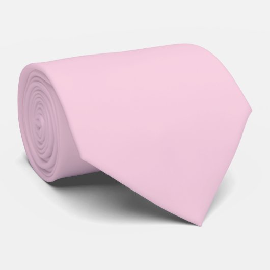 Solide lichte zachte pastel roze kleur stropdas (Opgerold)