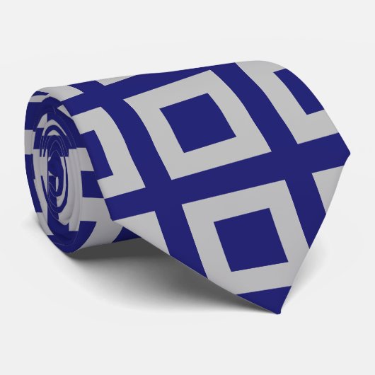 Solide middernachtblauw vierkante vormen stropdas (Opgerold)