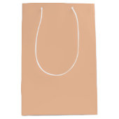 Solide perzik puff geschenktas: Elegant en veelzij Medium Cadeauzakje (Voorkant)