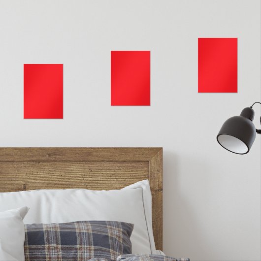 Solide rode achtergrond muurkunst sets (Slaapkamer)