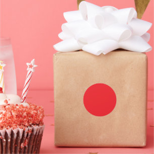 Solide rode achtergrond ronde sticker