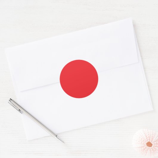 Solide rode achtergrond ronde sticker (Envelop)
