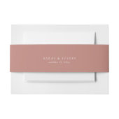 Solide stoffige Roos kleur bruiloft Uitnodigingen Wikkel (Voorkant Voorbeeld)