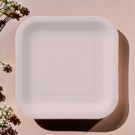 Solide stoffige roze licht elegante minimalistisch papieren bordje