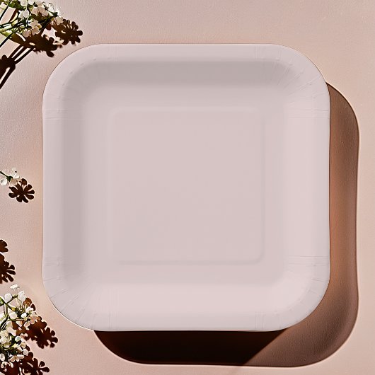 Solide stoffige roze licht elegante minimalistisch papieren bordje