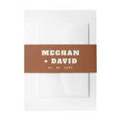 Solide terracotta bruiloft uitnodigingen wikkel (Voorkant Voorbeeld)