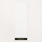 Solide witte yogamat met Jouw naam in stijl (Voorkant)