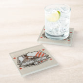 Solider-Guardian of Freedom Glazen Onderzetter (Schuin)