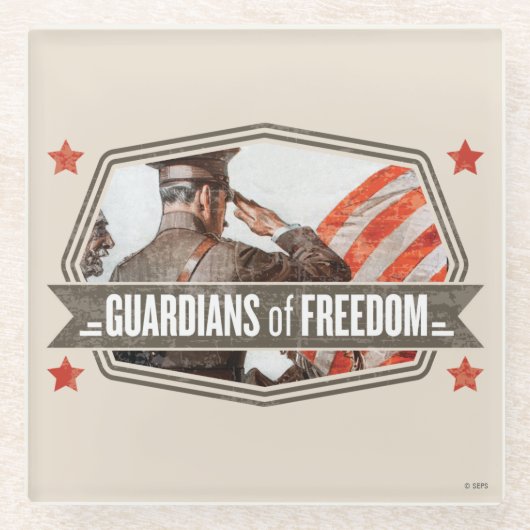 Solider-Guardian of Freedom Glazen Onderzetter (Voorkant)