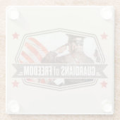 Solider-Guardian of Freedom Glazen Onderzetter (Achterkant)