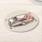 Solider-Guardian of Freedom Ronde Kartonnen Onderzetter (Gebogen)