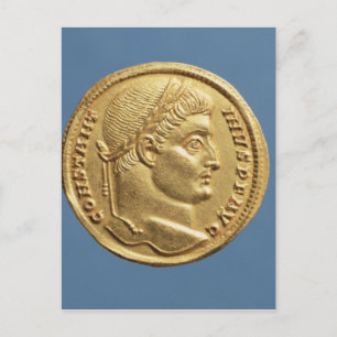 Solidus of Constantine I Briefkaart