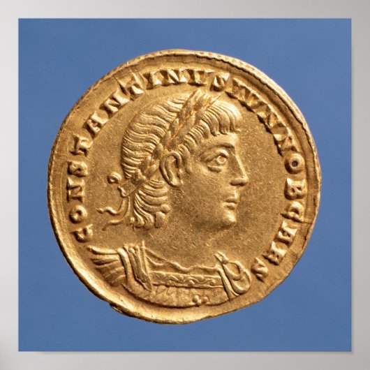 Solidus of Constantine II Caesar cuirassed Poster (Voorkant)