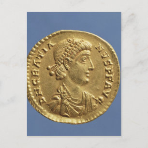 Solidus van Gratian gedraaid Briefkaart