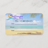 Solimar Day Spa-Visitekaartjes Afsprakenkaartje (Achterkant)