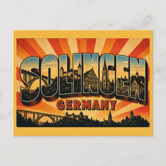 Solingen Duitsland Kasteel Briefkaart (Voorkant)
