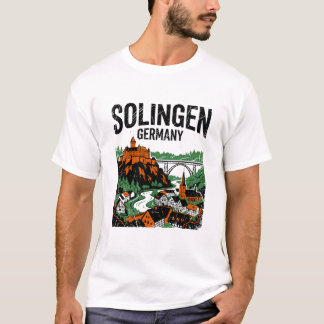 Solingen Duitsland Kasteel met uitzicht op de Wupp T-shirt