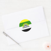 SOLIOSEXUELE REGENBOOG RONDE STICKER (Envelop)