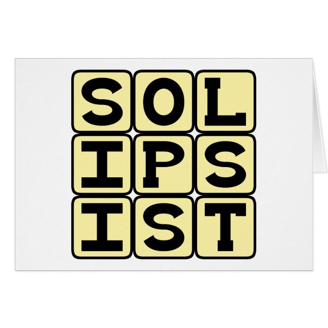 Solipsist, filosofisch gezichtspunt (Voorkant Horizontaal)