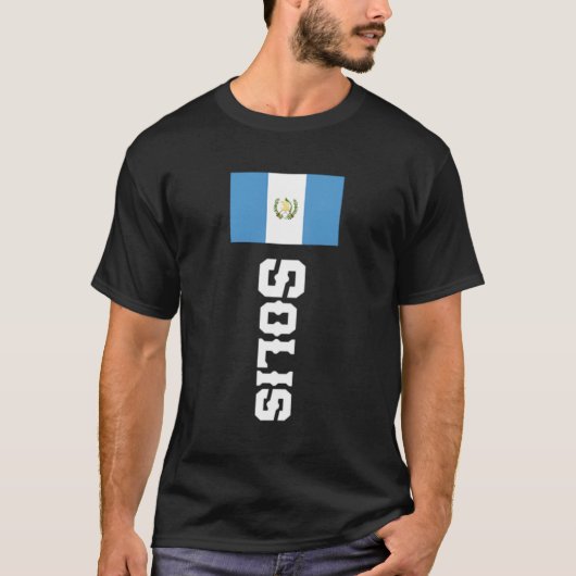 Solis Achternaam voor Guatemala T-shirt (Voorkant)