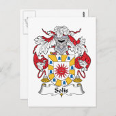 Solis Family Crest Briefkaart (Voorkant / Achterkant)